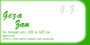 geza zam business card